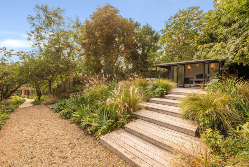 Mini-orchard and deck-steps