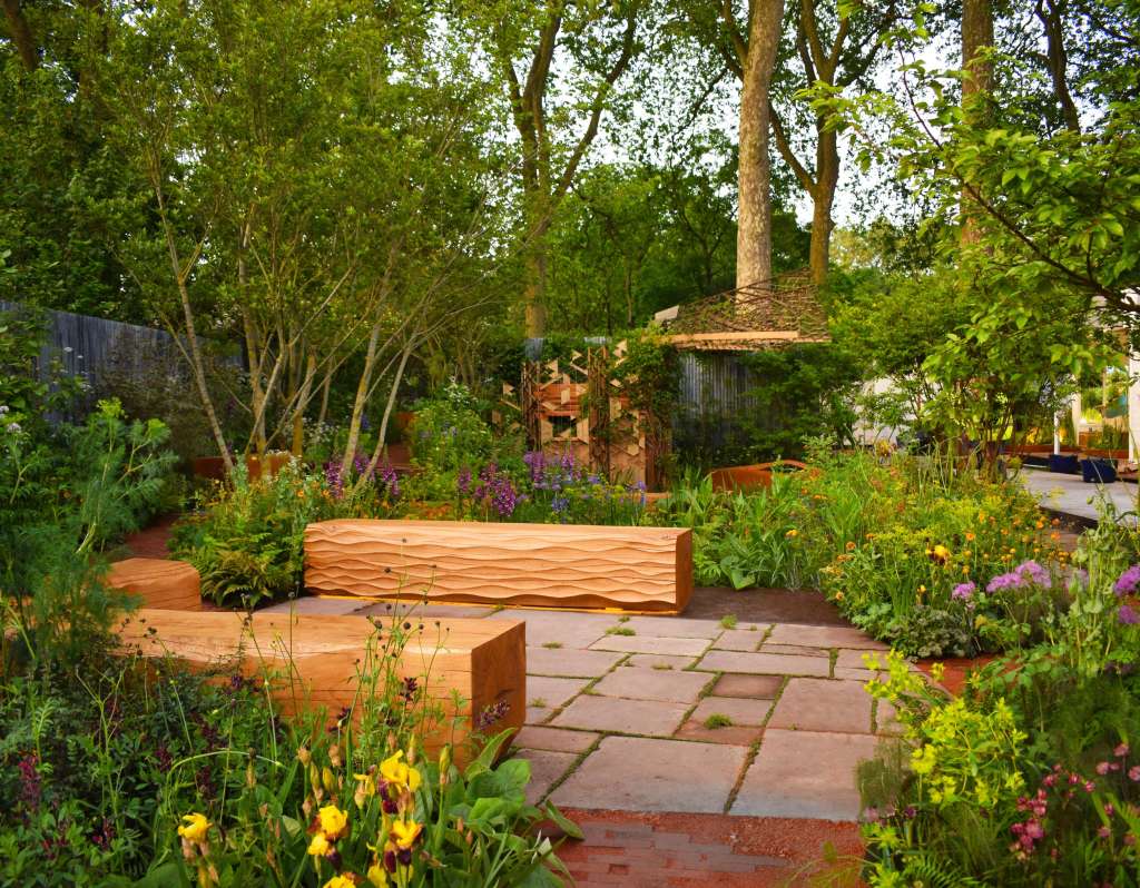 The Octavia Hill Garden by Blue Diamond with the National Trust at RHS Chelsea Flower Show 2024 Designed by Ann-Marie Powell Gardens