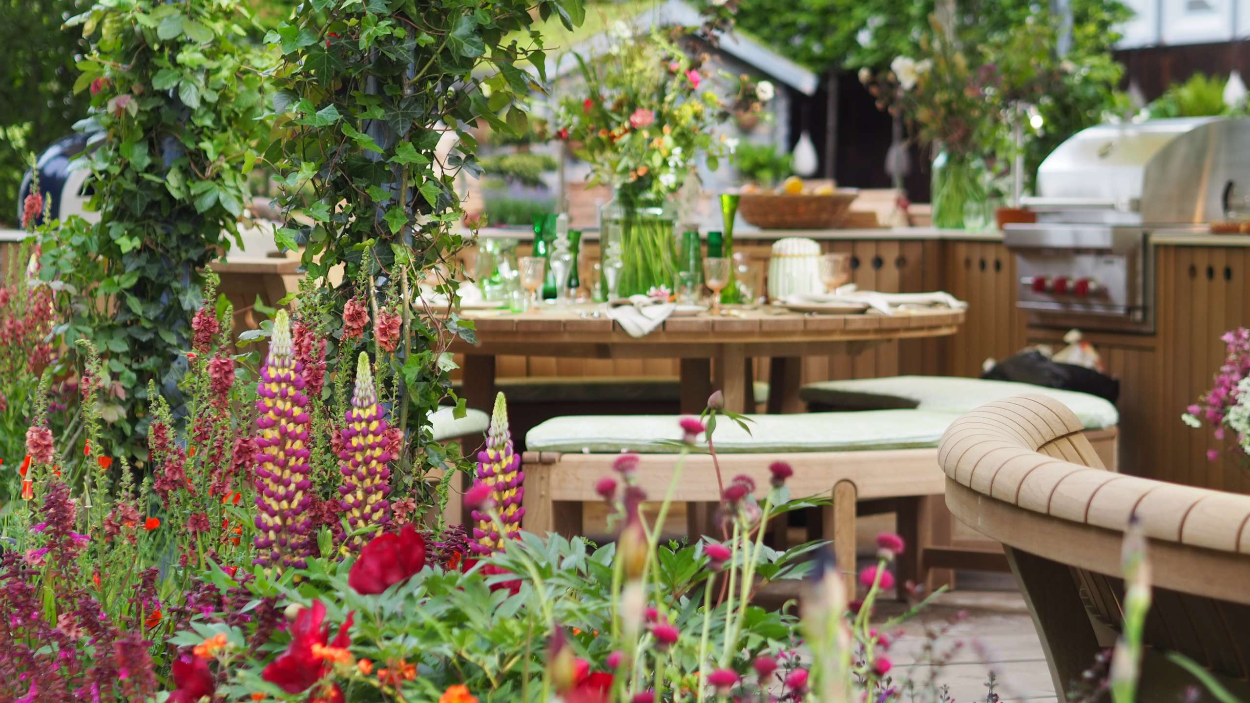 Contemporary planting design for award-winning show garden at RHS Chelsea Flower Show